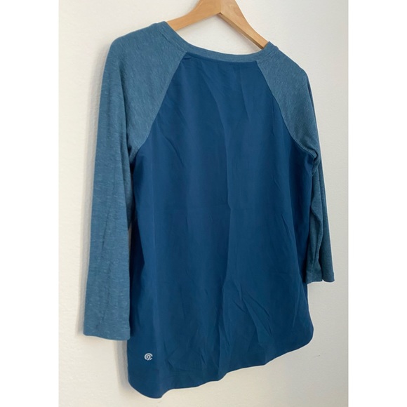 Champion C9 Blue Colorblock Running Athletic Longsleeve Top - Picture 10 of 13